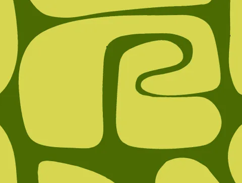 Motif de formes organiques vert pomme et vert feuillage