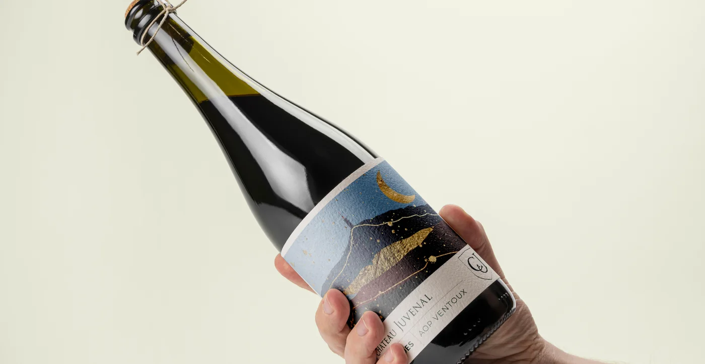 La bouteille Perséides bleue entière