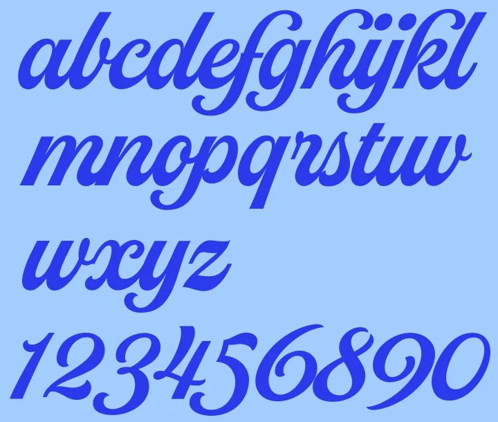 Alphabet Fabiola Script